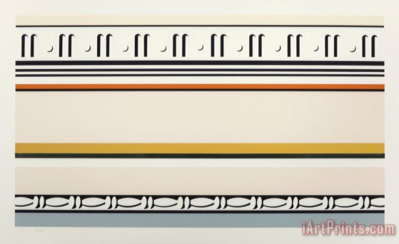 Entablature VIII (from The Entablature Series), 1976 painting - Roy Lichtenstein Entablature VIII (from The Entablature Series), 1976 Art Print
