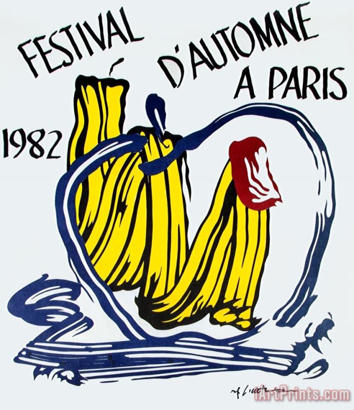 Roy Lichtenstein Festival D'automne a Paris, 1982 Art Painting