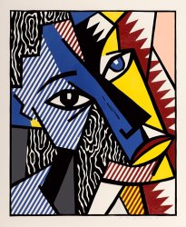 Roy Lichtenstein Head, From Expressionists Woodcuts, 1980