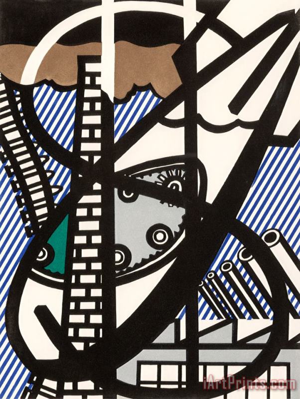 Roy Lichtenstein Illustration for 'une Fenetre Ouverte Sur Chicago' Art Painting