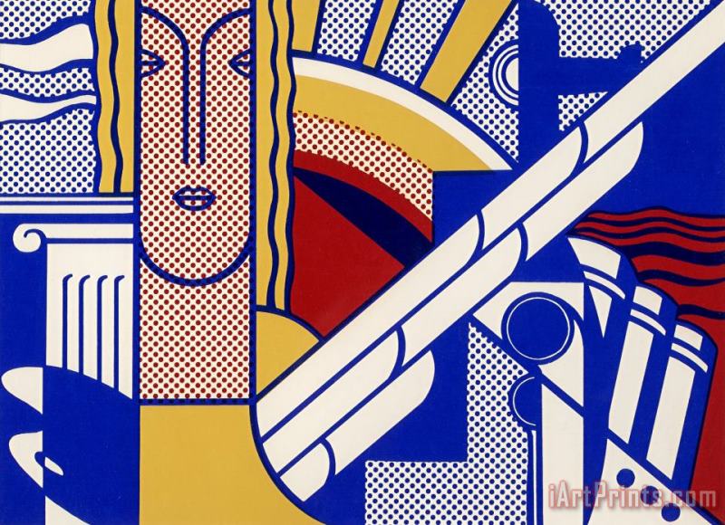 Modern Art Poster, 1967 painting - Roy Lichtenstein Modern Art Poster, 1967 Art Print