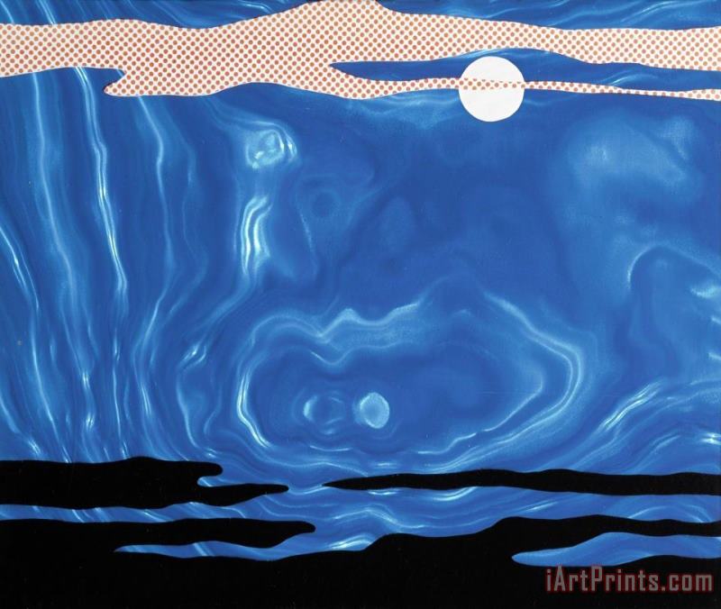 Roy Lichtenstein Moonscape #5, 1965 Art Painting