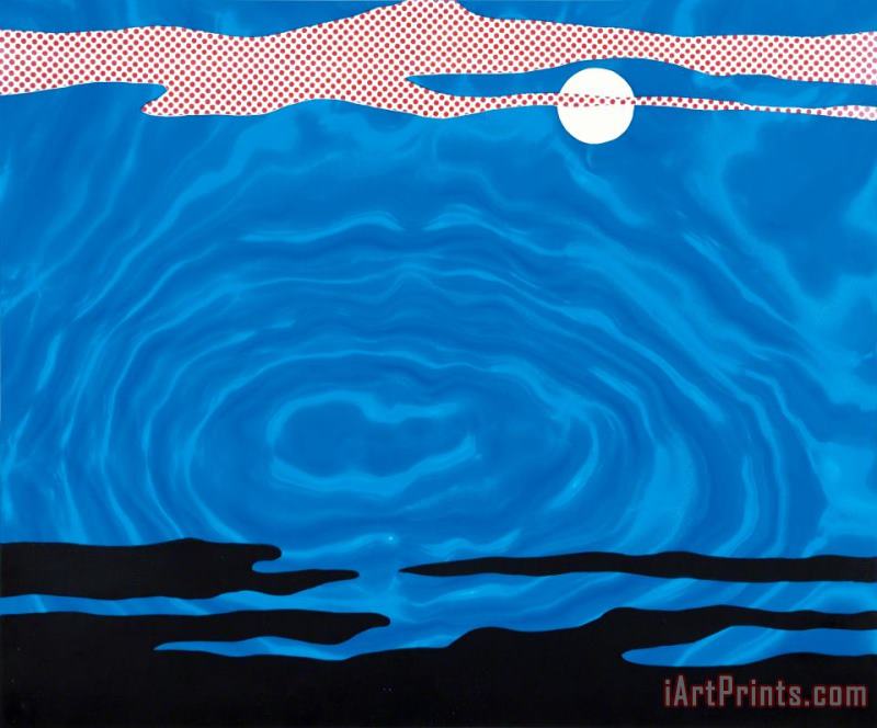 Roy Lichtenstein Moonscape #6, 1965 Art Painting