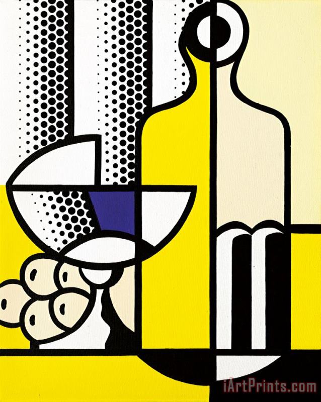 Roy Lichtenstein Purist Painting in Yellows, 1975 Art Print