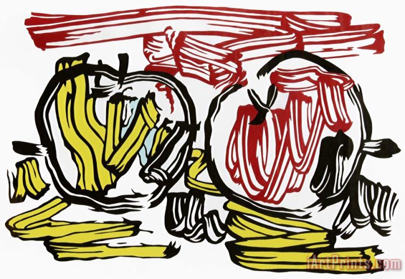 Roy Lichtenstein Red Apple And Yellow Apple, 1983 Art Painting