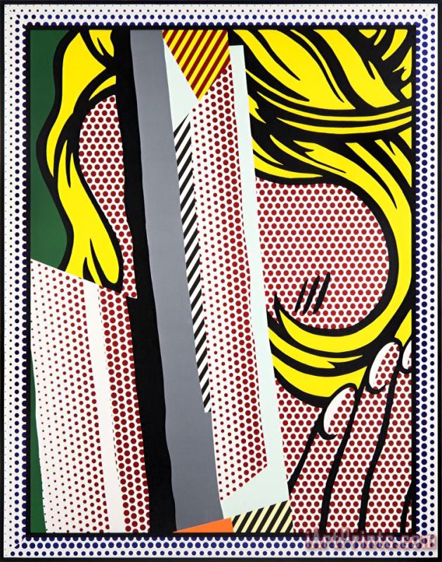 Reflections on Hair, From Reflections Series, 1990 painting - Roy Lichtenstein Reflections on Hair, From Reflections Series, 1990 Art Print