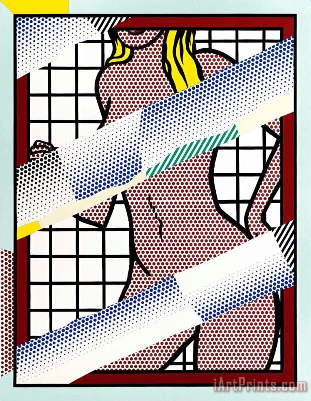 Reflections on Jessica Helms, 1990 painting - Roy Lichtenstein Reflections on Jessica Helms, 1990 Art Print