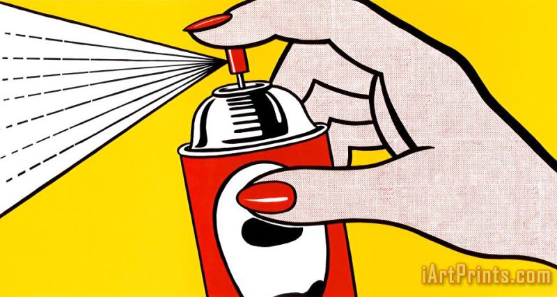 Spray 1962 painting - Roy Lichtenstein Spray 1962 Art Print