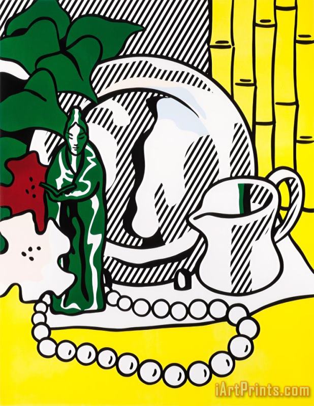 Still Life with Figurine (from The Six Still Lifes Series), 1974 painting - Roy Lichtenstein Still Life with Figurine (from The Six Still Lifes Series), 1974 Art Print