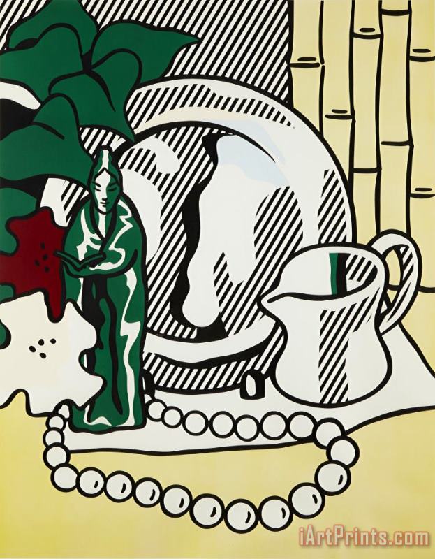 Still Life with Figurine, From Six Still Lifes, 1974 painting - Roy Lichtenstein Still Life with Figurine, From Six Still Lifes, 1974 Art Print