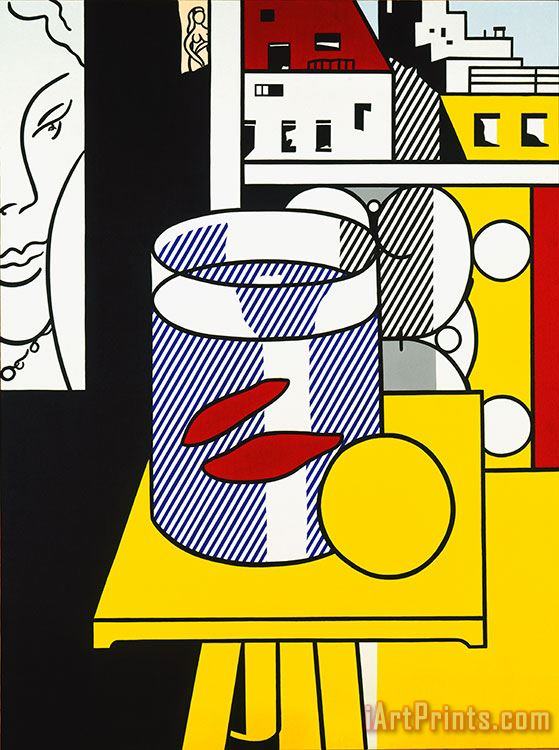 Roy Lichtenstein Still Life with Goldfish Art Painting