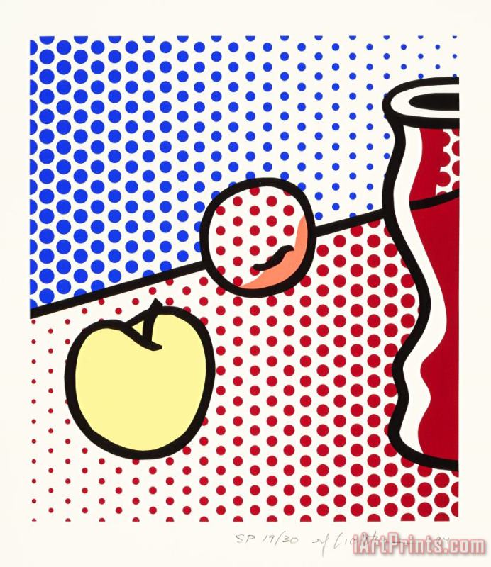 Still Life with Red Jar, 1994 painting - Roy Lichtenstein Still Life with Red Jar, 1994 Art Print