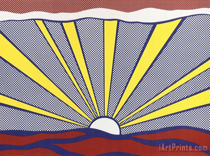 Sunrise, 1965 painting - Roy Lichtenstein Sunrise, 1965 Art Print