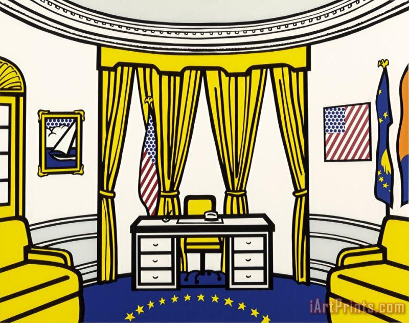 Roy Lichtenstein The Oval Office, 1992 Art Painting