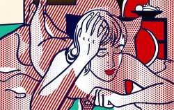 Roy Lichtenstein Thinking Nude, State I, 1994