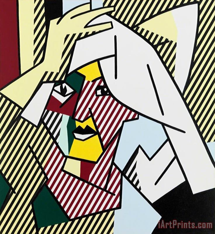 Woman Drying Her Hair, 1980 painting - Roy Lichtenstein Woman Drying Her Hair, 1980 Art Print