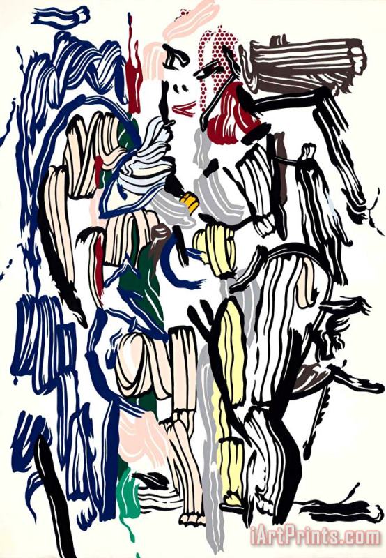 Woman II, 1982 painting - Roy Lichtenstein Woman II, 1982 Art Print