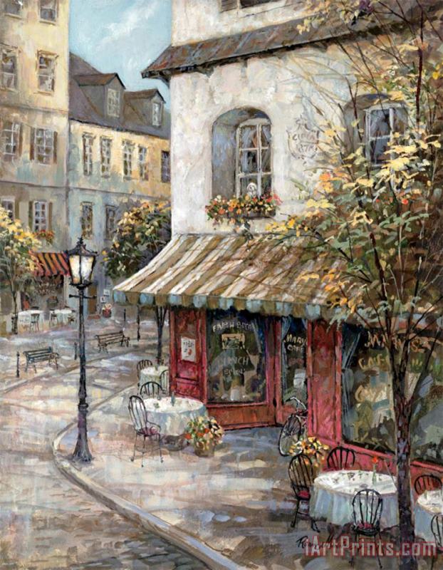 My Favorite Cafe painting - Ruane Manning My Favorite Cafe Art Print