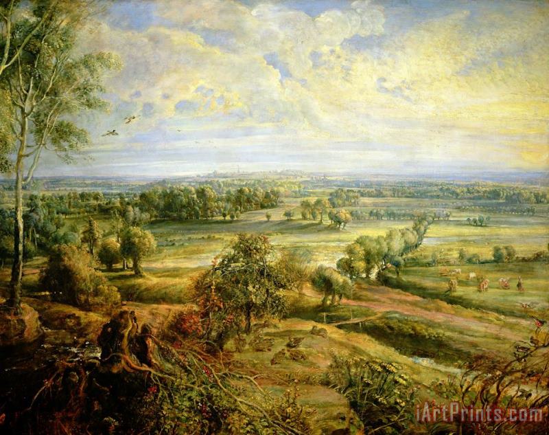 An Autumn Landscape with a view of Het Steen in the Early Morning painting - Rubens An Autumn Landscape with a view of Het Steen in the Early Morning Art Print