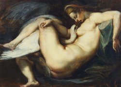 Rubens Leda And The Swan painting