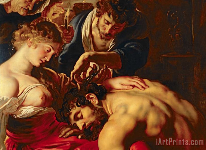 Samson and Delilah painting - Rubens Samson and Delilah Art Print