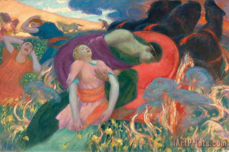 The Rape of Persephone painting - Rupert Bunny The Rape of Persephone Art Print