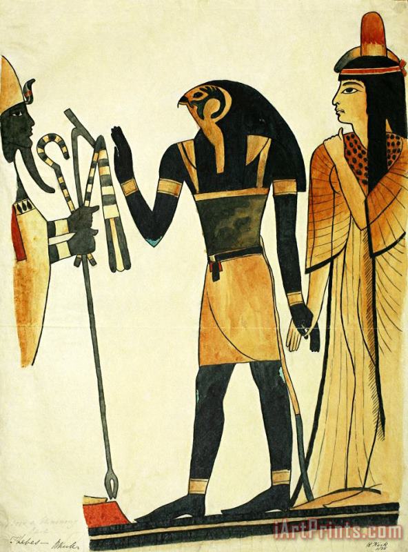 From a Mummy Case, Thebes painting - Rupert Kirk From a Mummy Case, Thebes Art Print