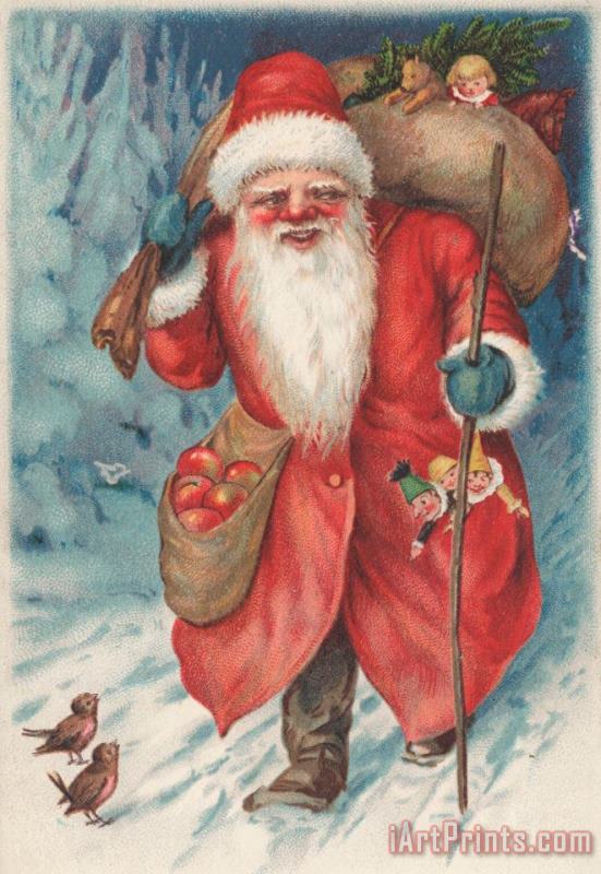 Russian School Christmas Card Art Painting