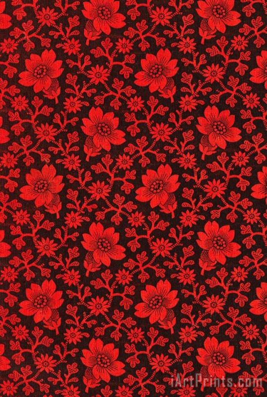 Russian School Pre-revolutionary Floral Cloth Art Print