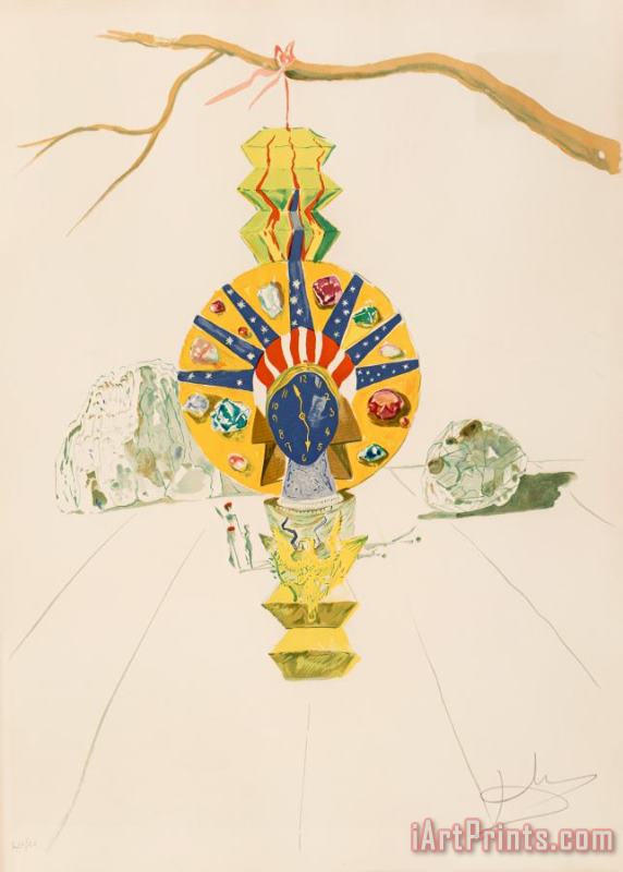 American Clock, From Time, 1976 painting - Salvador Dali American Clock, From Time, 1976 Art Print