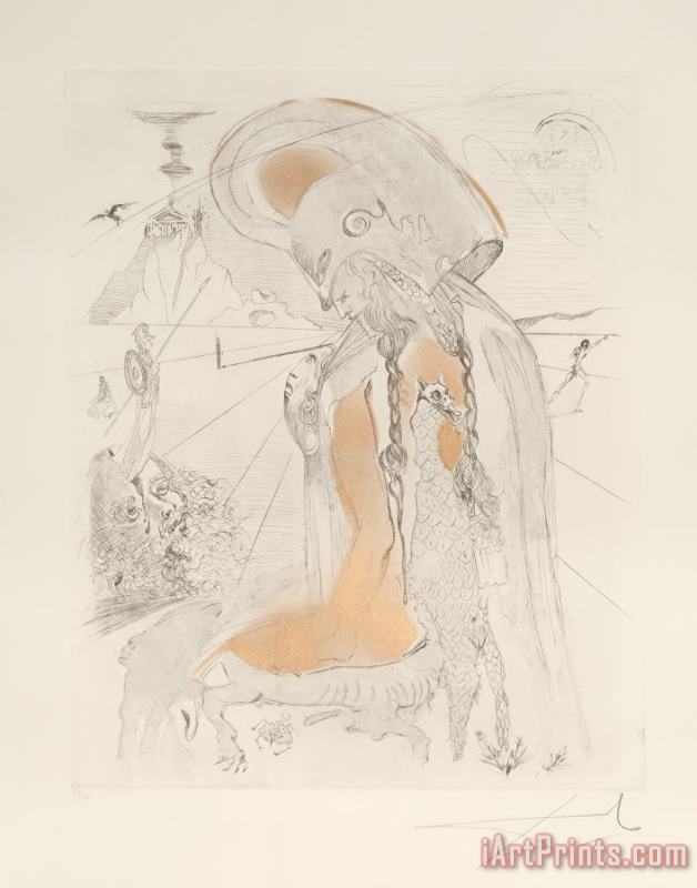 Athena, From The Mythology, 1963 painting - Salvador Dali Athena, From The Mythology, 1963 Art Print