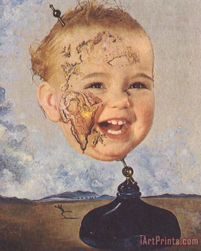 Baby Map of The World painting - Salvador Dali Baby Map of The World Art Print
