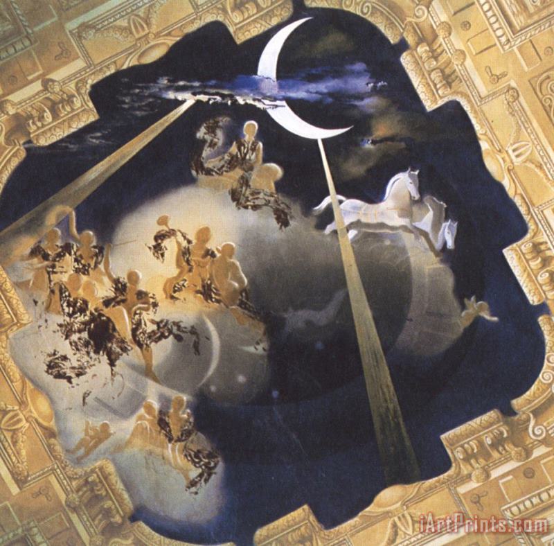 Ceiling of The Hall of Gala's Chateau at Pubol painting - Salvador Dali Ceiling of The Hall of Gala's Chateau at Pubol Art Print