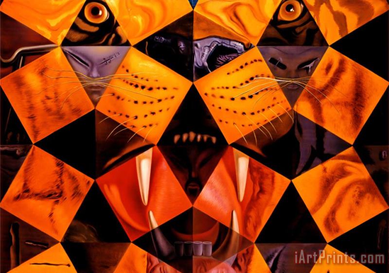 Salvador Dali Cinquenta Tigre Real Art Painting