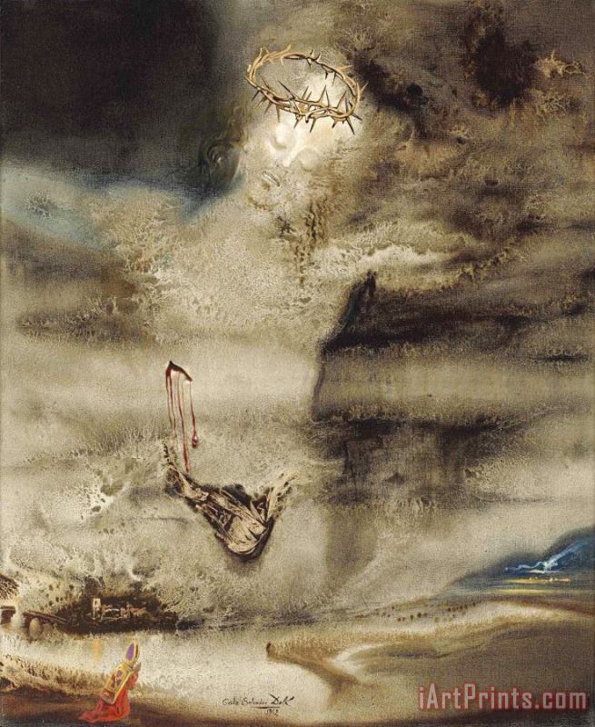 Cristo Del Valles (christ of Valles), 1962 painting - Salvador Dali Cristo Del Valles (christ of Valles), 1962 Art Print
