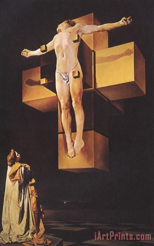 Salvador Dali Crucifixion Corpus Hypercubicus 1954 Art Painting