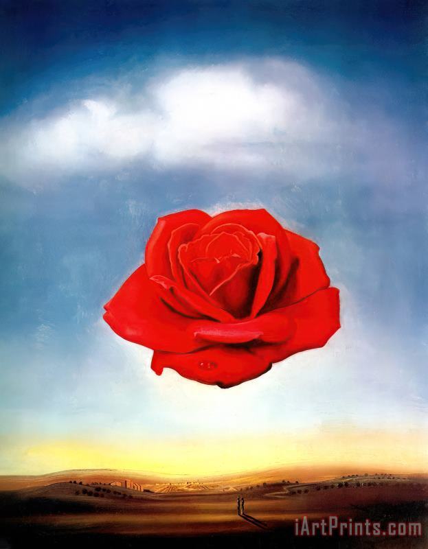 Dali Meditative Rose painting - Salvador Dali Dali Meditative Rose Art Print