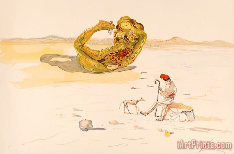 Salvador Dali Desert Watch, From Time, 1976 Art Painting