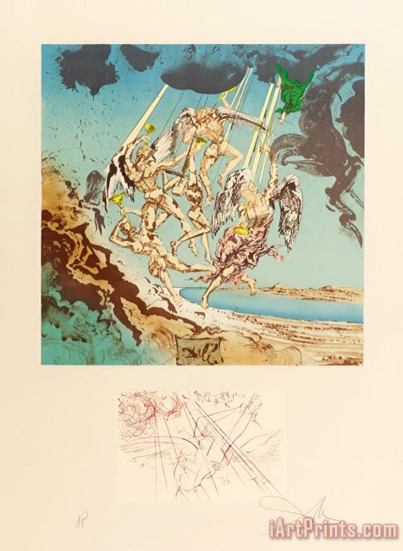 Homage to Homer Suite Return of Ulysses, 1977 painting - Salvador Dali Homage to Homer Suite Return of Ulysses, 1977 Art Print
