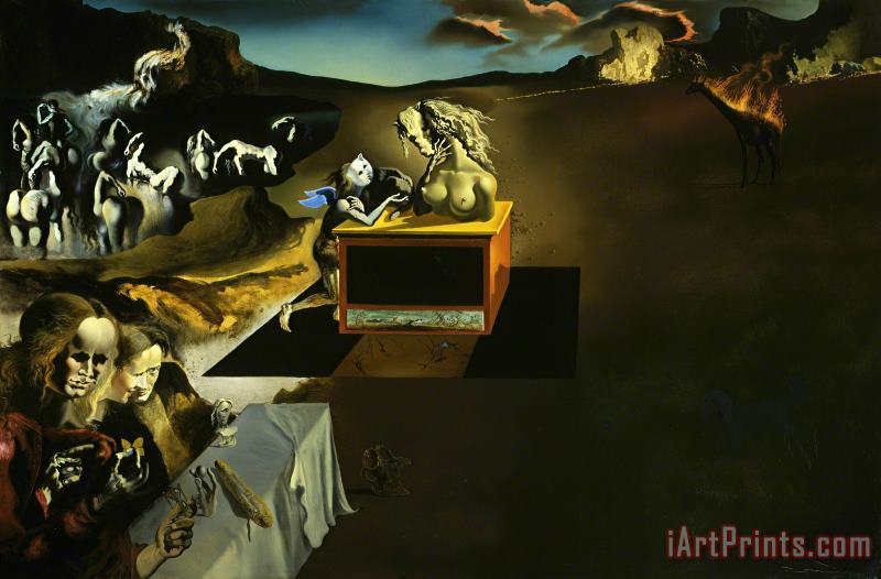 Invention of The Monsters painting - Salvador Dali Invention of The Monsters Art Print