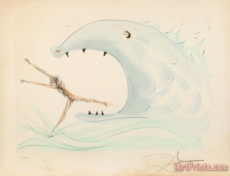 Jonah And The Whale, From Our Historical Heritage painting - Salvador Dali Jonah And The Whale, From Our Historical Heritage Art Print