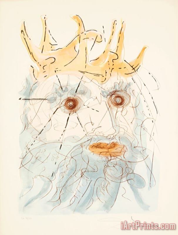 King Saul, From Our Historical Heritage, 1975 painting - Salvador Dali King Saul, From Our Historical Heritage, 1975 Art Print