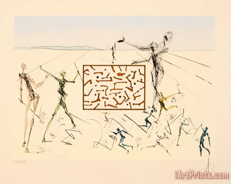 Salvador Dali L'electronique, From Hommage a Leonardo Da Vinci Art Print