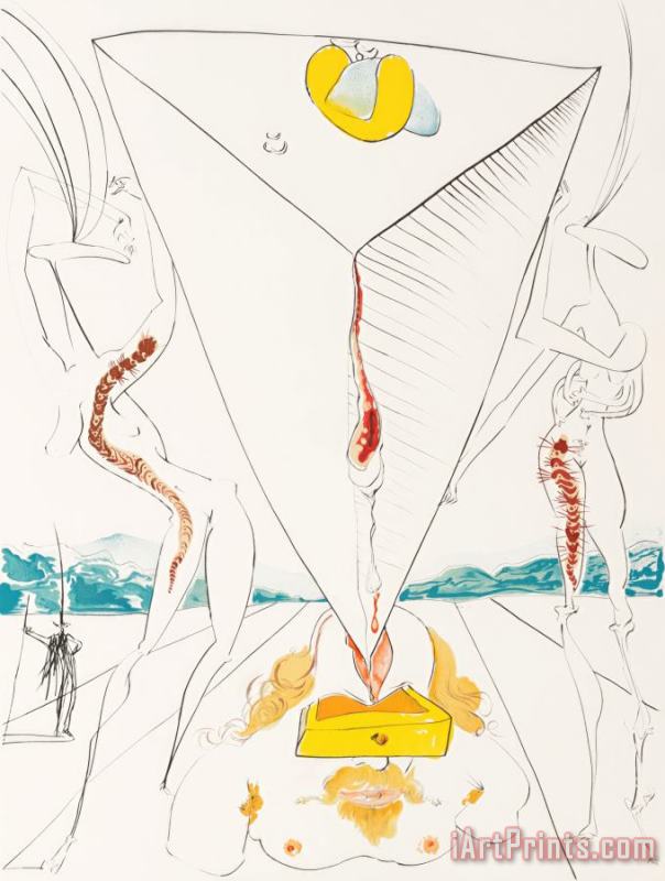 La Conquete Du Cosmos I (conquest of Cosmos I), 1974 painting - Salvador Dali La Conquete Du Cosmos I (conquest of Cosmos I), 1974 Art Print