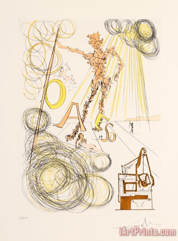 Salvador Dali La Linotype, From Hommage a Leonardo Da Vinci Art Painting