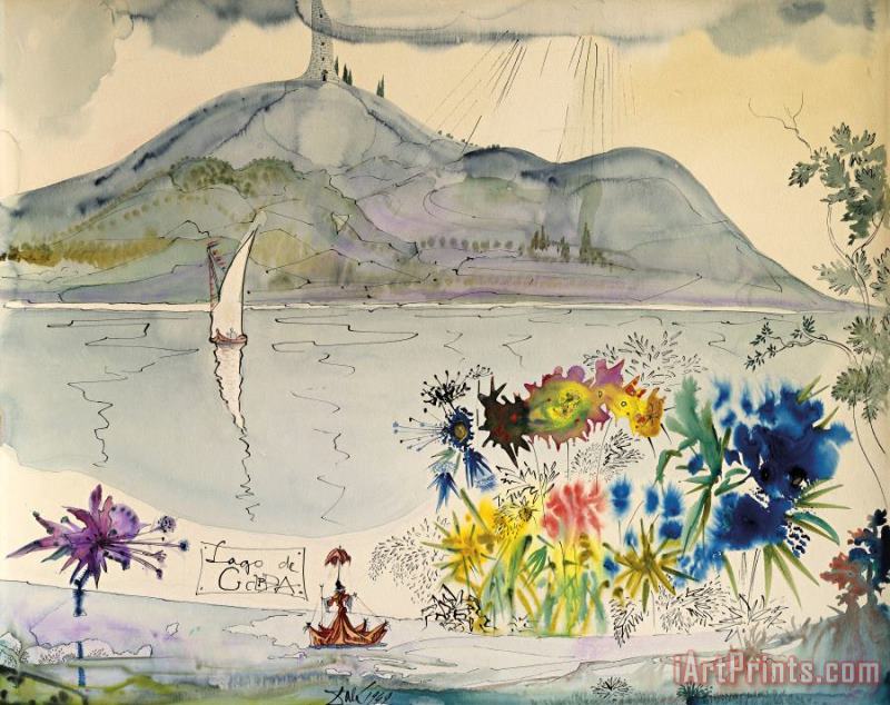 Salvador Dali Lago De Garda, 1949 Art Painting