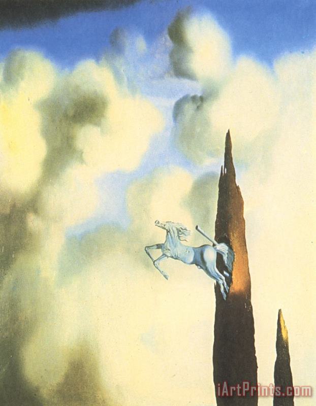 Morning Ossification of The Cypress 1934 painting - Salvador Dali Morning Ossification of The Cypress 1934 Art Print