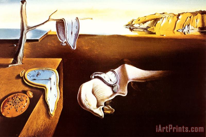 Persistence of Memory painting - Salvador Dali Persistence of Memory Art Print