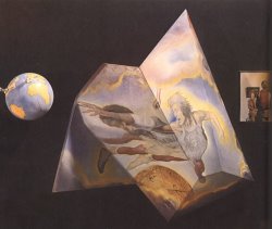 Salvador Dali Polyhedron Basketball Players Being Transformed Into Angels Assembling a Hologram The Central painting