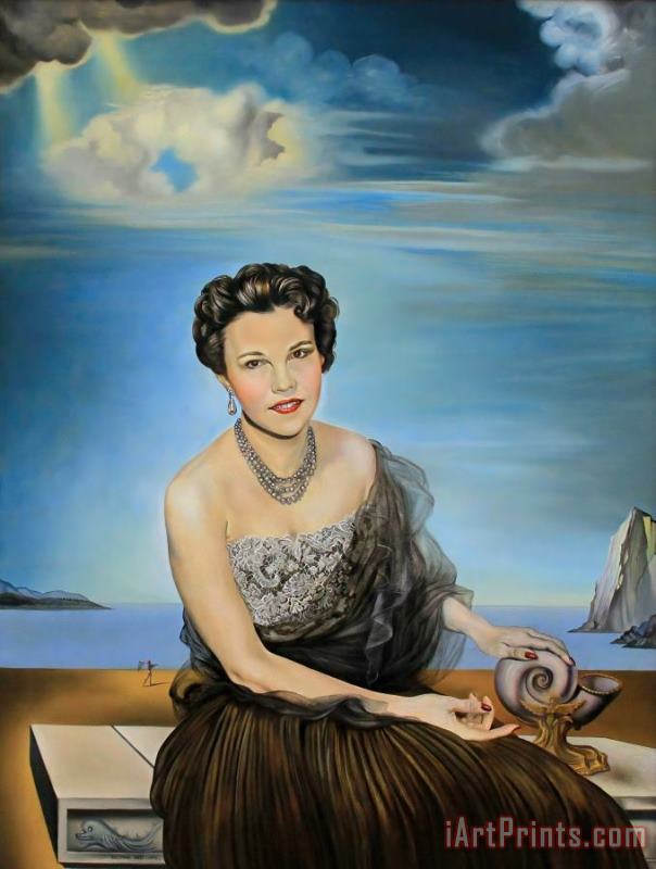 Portrait of Dolores Suero Falla, 1955 painting - Salvador Dali Portrait of Dolores Suero Falla, 1955 Art Print
